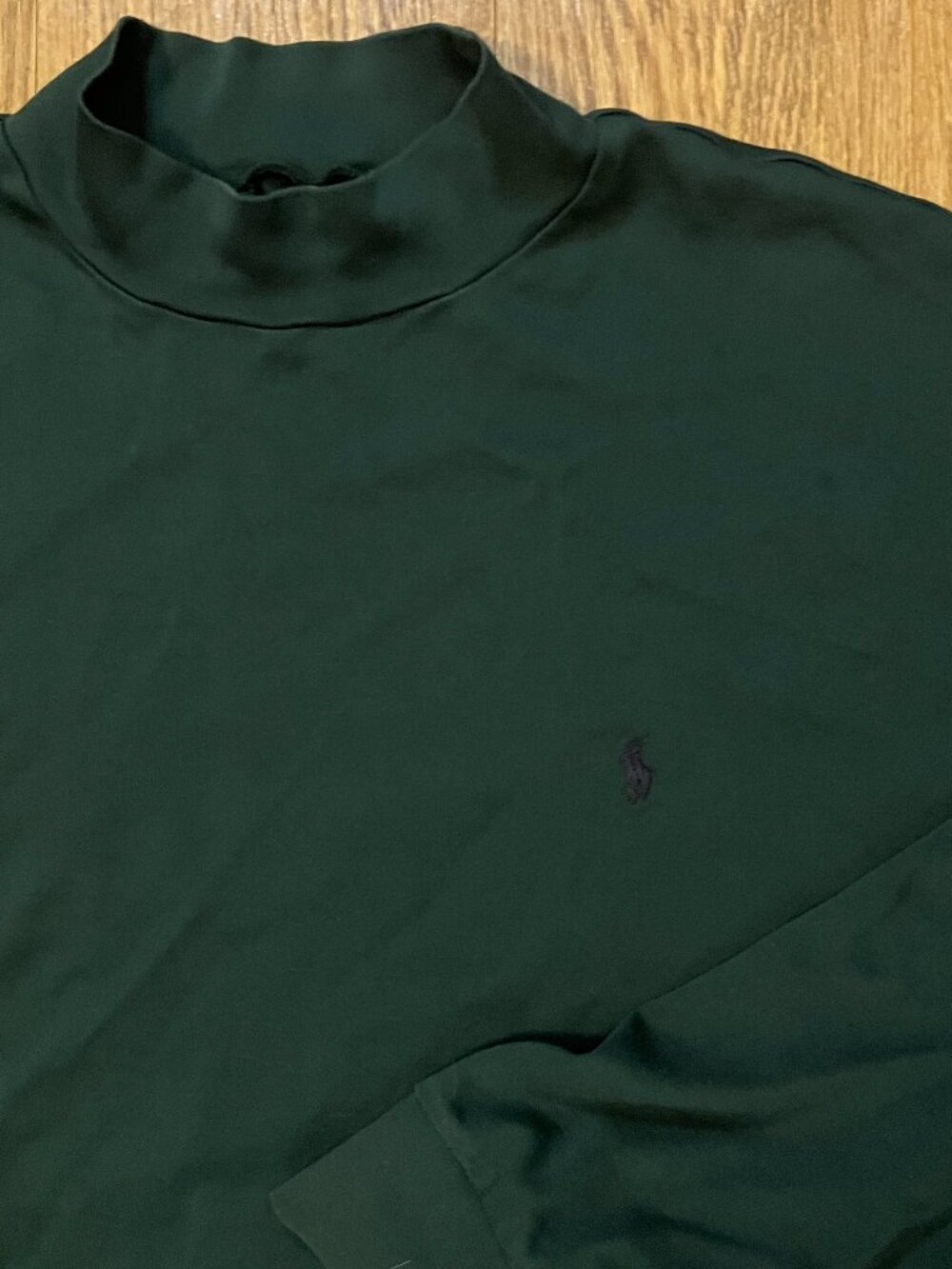 Polo Golf Ralph Lauren Mock Turtleneck Pima Cotton Hunter Green Pony